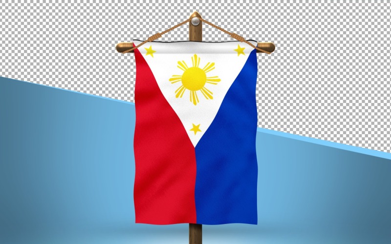 Philippines Hang Flag Design Background Illustration