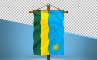Rwanda Hang Flag Design Background
