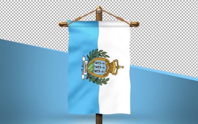 San Marino Hang Flag Design Background Illustration