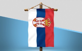Serbia Hang Flag Design Background