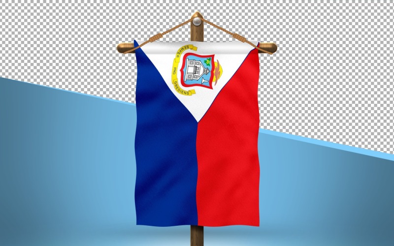 Sint Maarten Hang Flag Design Background Illustration