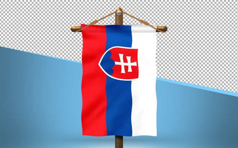 Slovakia Hang Flag Design Background Illustration