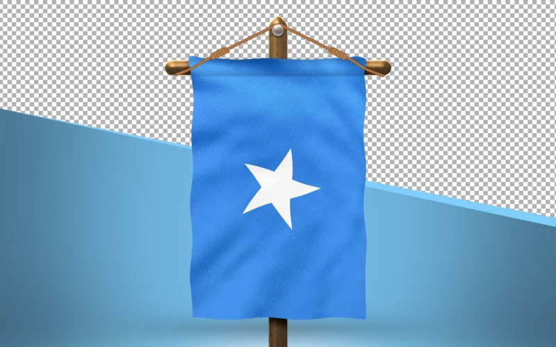 Somalia Hang Flag Design Background Illustration