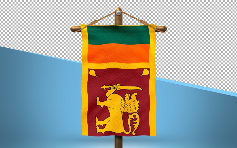 Sri Lanka Hang Flag Design Background Illustration