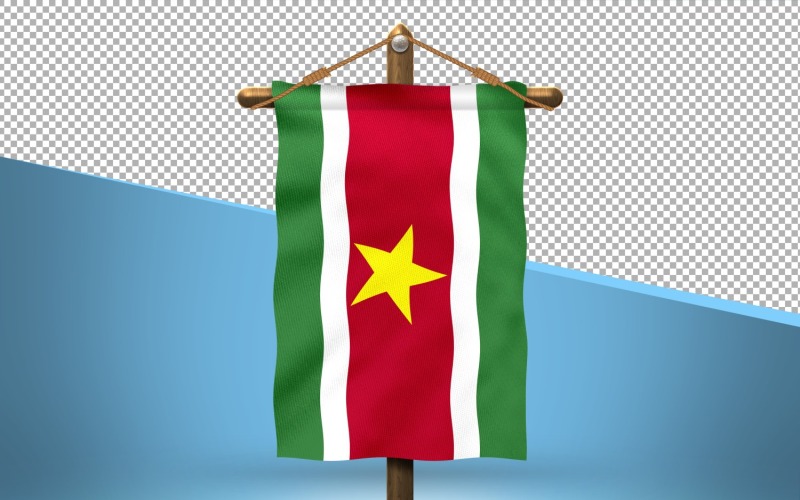 Suriname Hang Flag Design Background Illustration