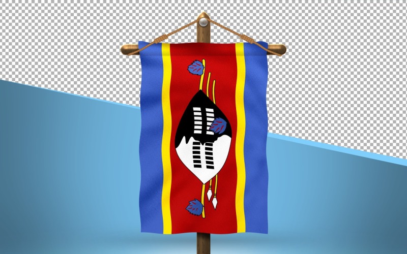 Swaziland Hang Flag Design Background Illustration