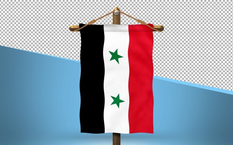 Syria Hang Flag Design Background Illustration