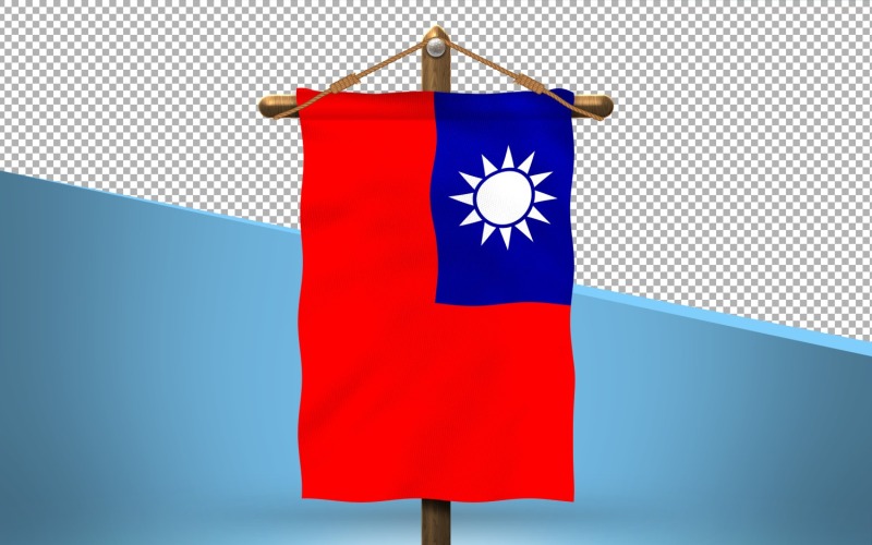 Taiwan Hang Flag Design Background Illustration