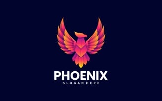 Awesome Phoenix Gradient Colorful Logo