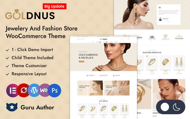 Goldnus - Jewelry Store Elementor WooCommerce Responsive Theme WooCommerce Theme