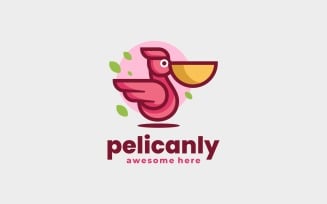 Pelican Simple Mascot Logo Design