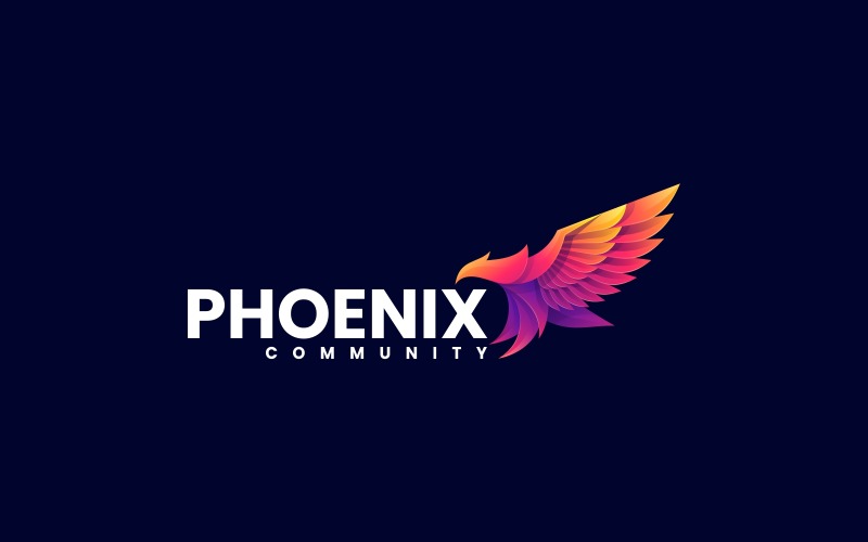 Phoenix Bird Colorful Logo Logo Template