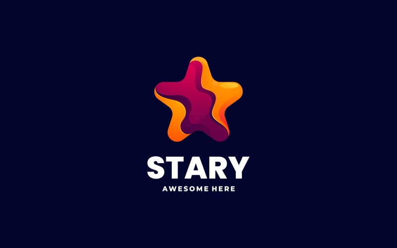 Star Gradient Colorful Logo Logo Template