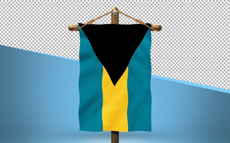 The Bahamas Hang Flag Design Background Illustration