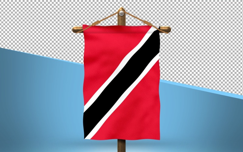 Trinidad and Tobago Hang Flag Design Background Illustration
