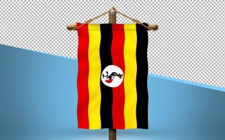 Uganda Hang Flag Design Background