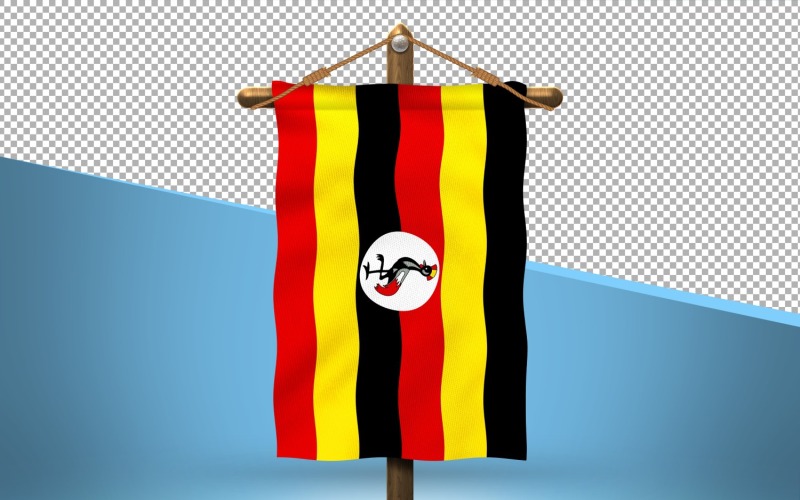 Uganda Hang Flag Design Background Illustration