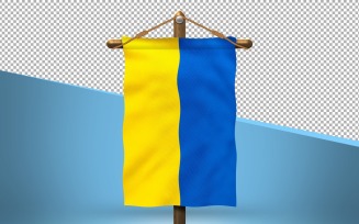 Ukraine Hang Flag Design Background