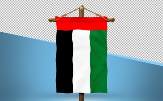 United Arab Emirates Hang Flag Design Background
