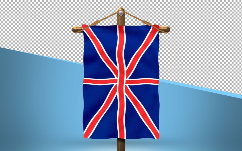 United Kingdom Hang Flag Design Background Illustration