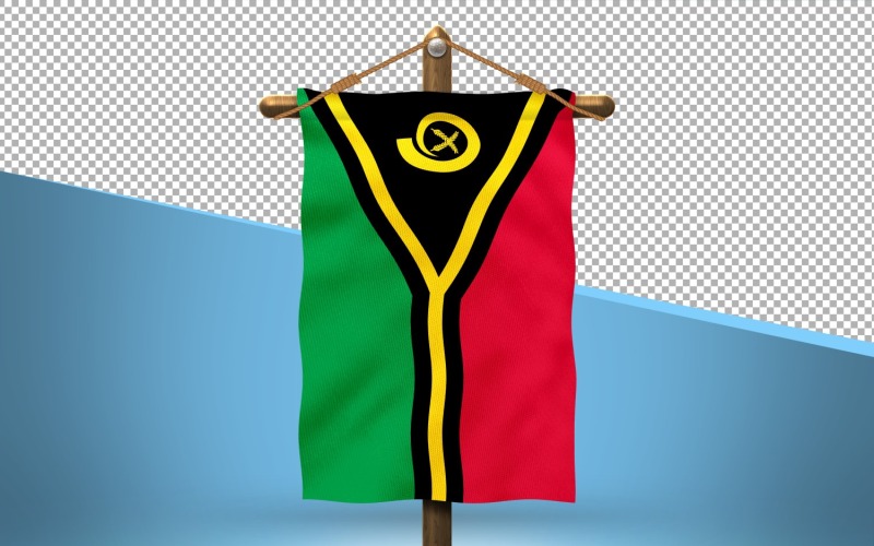 Vanuatu Hang Flag Design Background Illustration