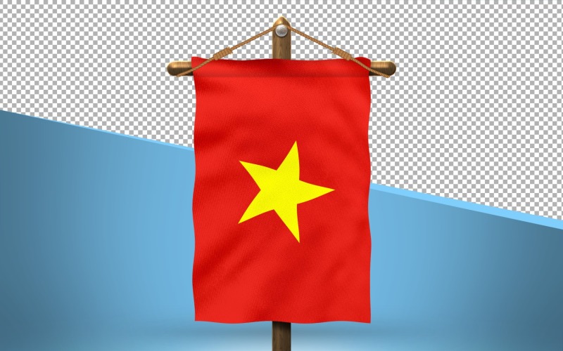 Vietnam Hang Flag Design Background Illustration