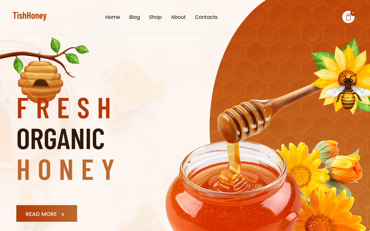 TishHoney - Honey Store WordPress Theme