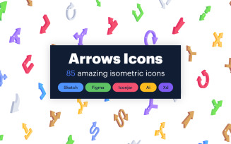 Arrow Vector Icons -85 Isometric Icons