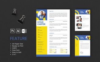 Profssional CV and Resume Template Carter