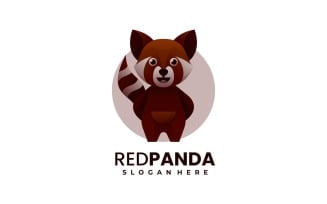 Red Panda Gradient Logo Design