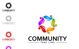 Social Community Logo Design Template