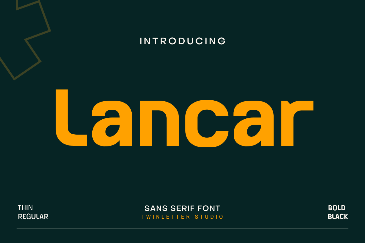 Lancar is a sans serif font family with lovely curving