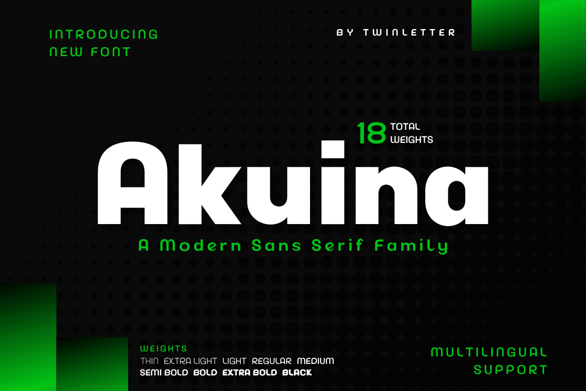 Akuina a typeface that will add luxury and elegance