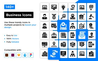 145 Business Glyph/Solid Icons