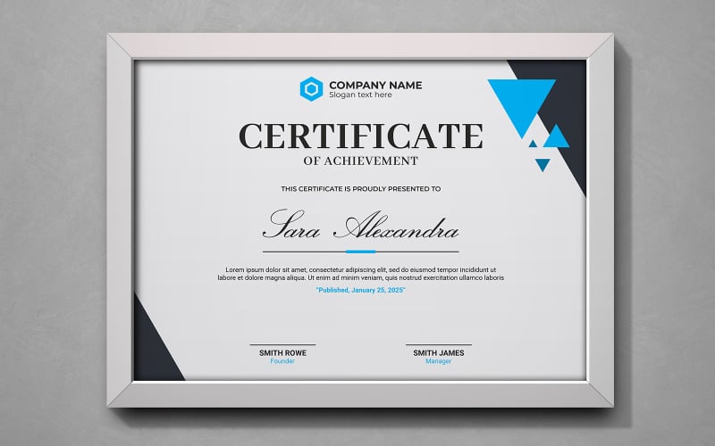 Clean Design Certificate Templates Corporate Identity