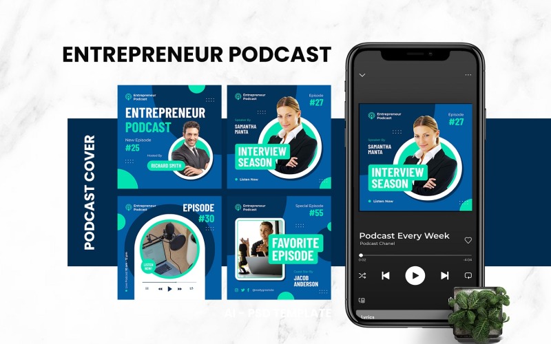 Entrepreneur Cast Podcast Cover Social Media