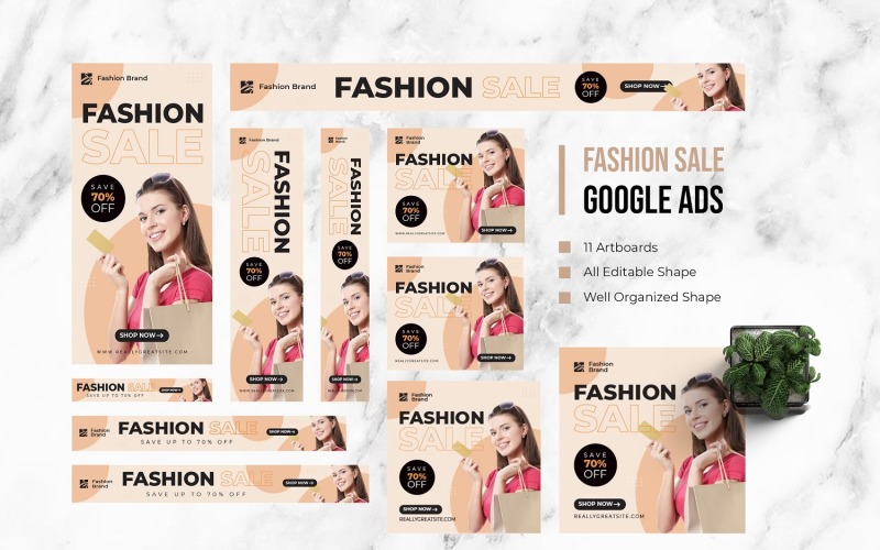 Fashion Sale Google Ads Template Social Media
