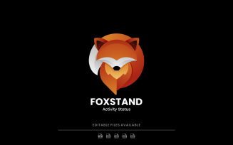 Fox Color Gradient Logo Design