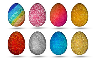 Glitter Easter Egg Illustration, Easter Egg Illustration Set Free