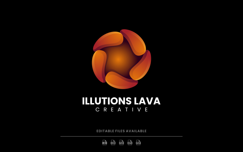 Illusion Lava Gradient Logo Logo Template