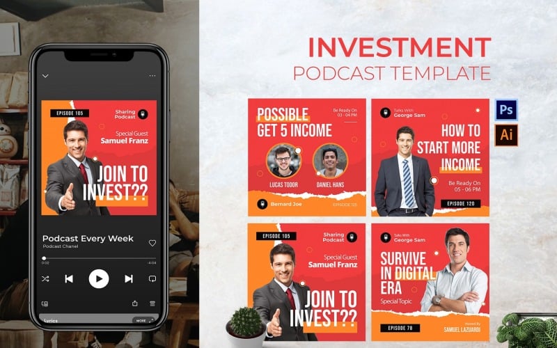 Investment Step Podcast Cover Social Media