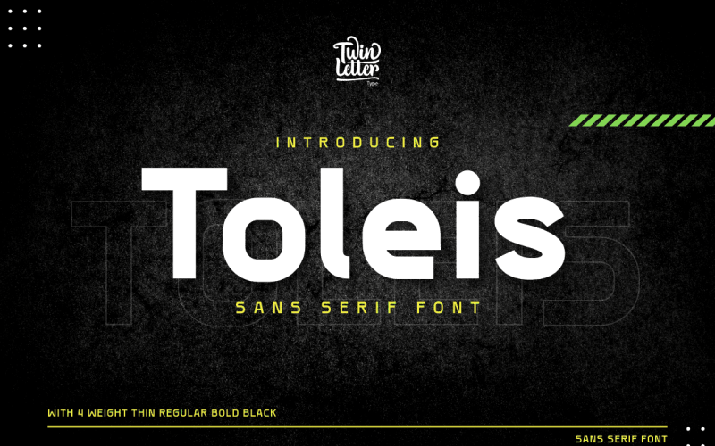 Toleis is a san serif font that we designed for you Font