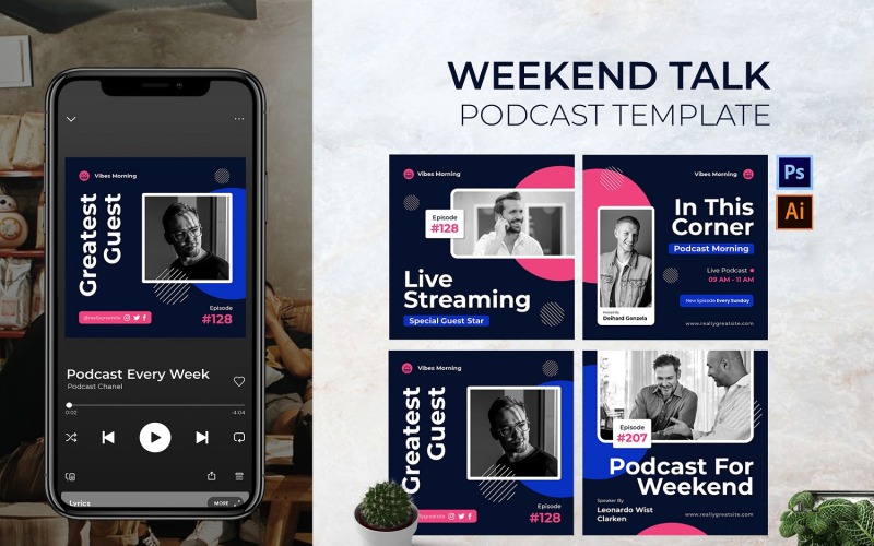 Weekend Talk Podcast Cover Social Media