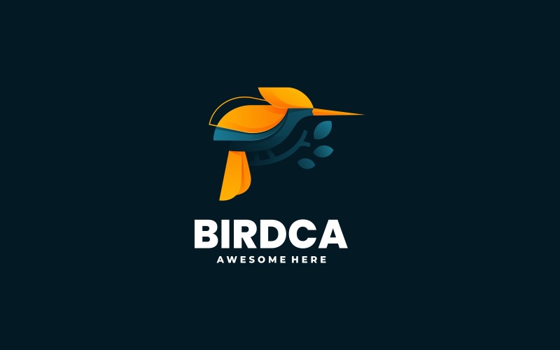 Bird Color Gradient Logo Design Logo Template
