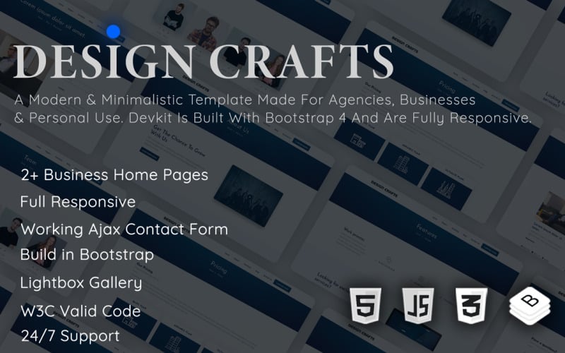 Design Crafts - Responsive Business Template Website Template