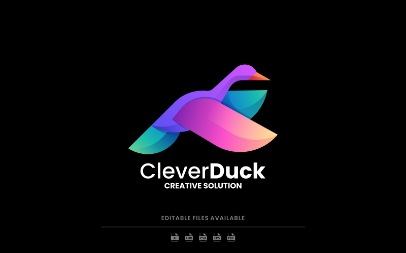Duck Gradient Colorful Logo Logo Template