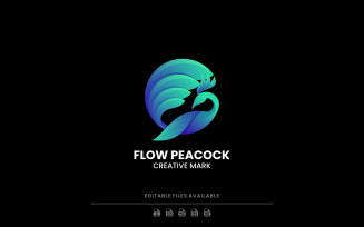 Flow Peacock Gradient Logo
