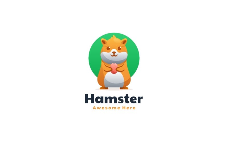 Hamster Cartoon Logo Style Logo Template