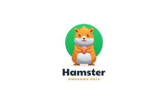 Hamster Cartoon Logo Style