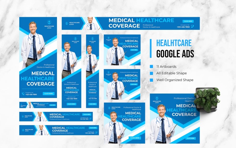 Healthcare Google Ads Template Social Media